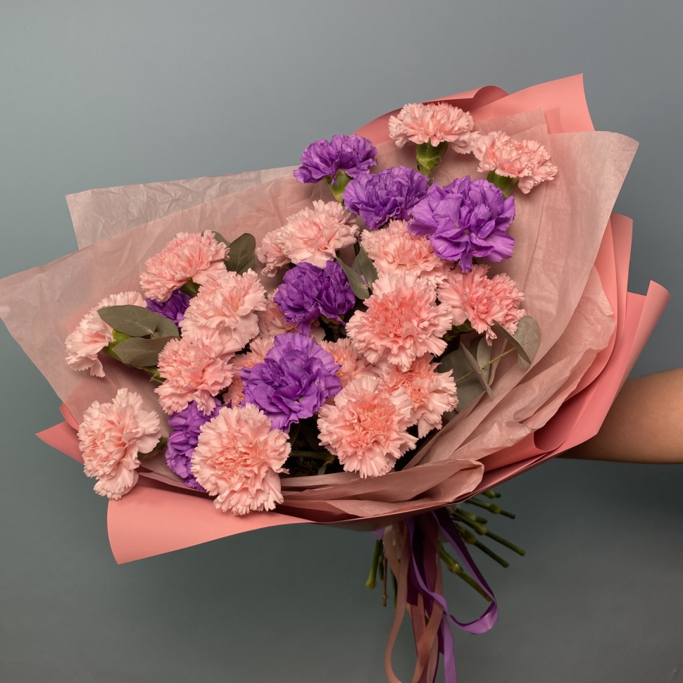 Букет к 14 февраля "Дуо Диантусы"