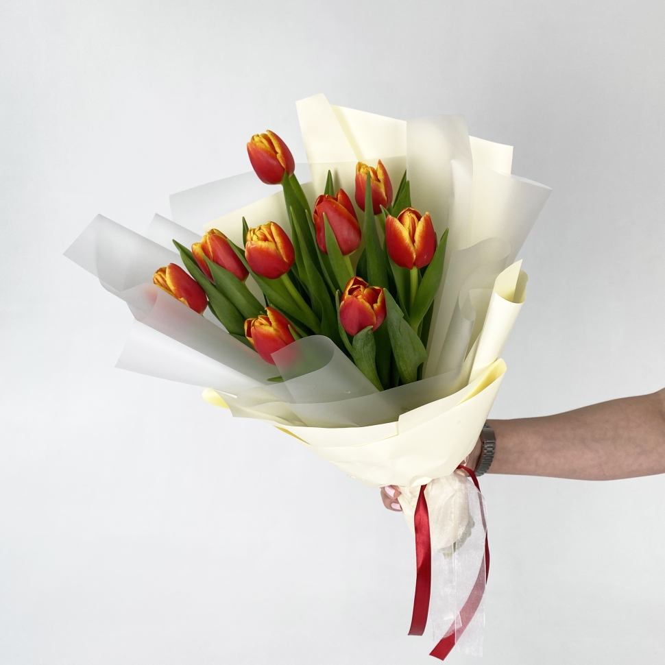 Букет из 9 тюльпанов