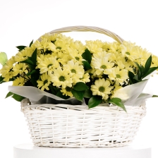 Композиция с 11 хризантемами