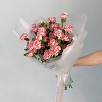 Букет из 15 кустовых гвоздик