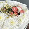 Букет из хризантем кустовых, роз кустовых и танацетума