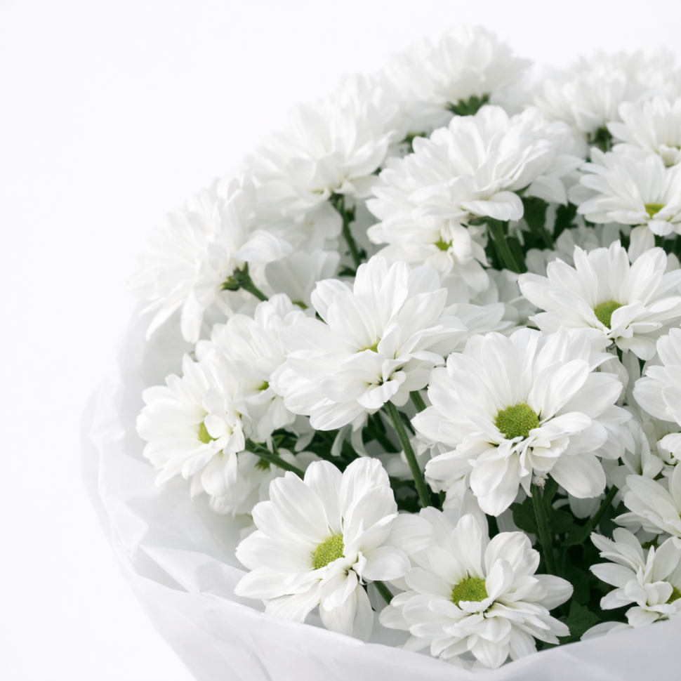 Акция! Букет из 11 хризантем кустовых