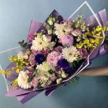 Авторский букет "Фиолетовый контраст"